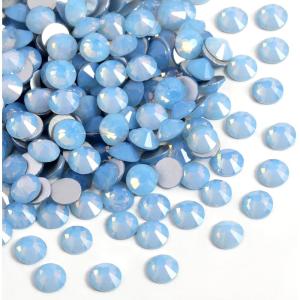 imageBeadsland 1440pcs Flat Back Crystal Rhinestones Round Gems for Nail Art and Craft Glue Fix Luminous Mint SS102729mmBlue Opal