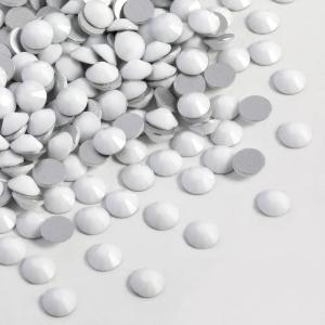 imageBeadsland 1440pcs Flat Back Crystal Rhinestones Round Gems for Nail Art and Craft Glue Fix Luminous Mint SS102729mmChalk White