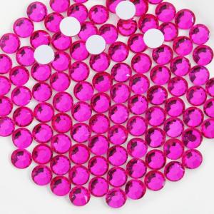 imageBeadsland 1440pcs Flat Back Crystal Rhinestones Round Gems for Nail Art and Craft Glue Fix Luminous Mint SS102729mmHot Pink