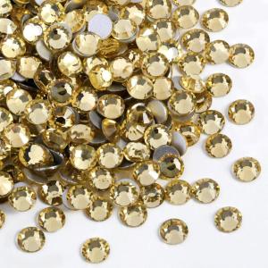 imageBeadsland 1440pcs Flat Back Crystal Rhinestones Round Gems for Nail Art and Craft Glue Fix Luminous Mint SS102729mmJonquil