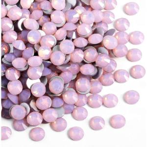 imageBeadsland 1440pcs Flat Back Crystal Rhinestones Round Gems for Nail Art and Craft Glue Fix Luminous Mint SS102729mmLight Rose Opal
