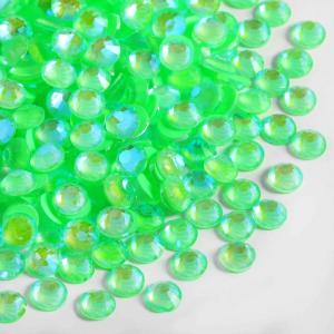 imageBeadsland 1440pcs Flat Back Crystal Rhinestones Round Gems for Nail Art and Craft Glue Fix Luminous Mint SS102729mmLuminous Green