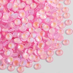 imageBeadsland 1440pcs Flat Back Crystal Rhinestones Round Gems for Nail Art and Craft Glue Fix Luminous Mint SS102729mmLuminous Pink