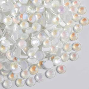 imageBeadsland 1440pcs Flat Back Crystal Rhinestones Round Gems for Nail Art and Craft Glue Fix Luminous Mint SS102729mmLuminous White