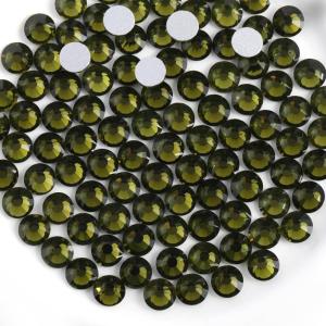 imageBeadsland 1440pcs Flat Back Crystal Rhinestones Round Gems for Nail Art and Craft Glue Fix Luminous Mint SS102729mmOlivine