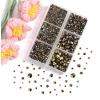 imageBEADSLAND Hotfix Rhinestones 4000 PCS AB Rhinestones for Clothes Crafts Mixed 6 Sizes with Wax Pencil and Tweezers Kit SS6SS30 Crystal ABAurum