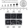 imageBEADSLAND Hotfix Rhinestones 4000 PCS AB Rhinestones for Clothes Crafts Mixed 6 Sizes with Wax Pencil and Tweezers Kit SS6SS30 Crystal ABBlack Diamond
