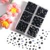 imageBEADSLAND Hotfix Rhinestones 4000 PCS AB Rhinestones for Clothes Crafts Mixed 6 Sizes with Wax Pencil and Tweezers Kit SS6SS30 Crystal ABBlack Diamond