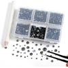 imageBEADSLAND Hotfix Rhinestones 4000 PCS AB Rhinestones for Clothes Crafts Mixed 6 Sizes with Wax Pencil and Tweezers Kit SS6SS30 Crystal ABBlack Diamond