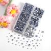 imageBEADSLAND Hotfix Rhinestones 4000 PCS AB Rhinestones for Clothes Crafts Mixed 6 Sizes with Wax Pencil and Tweezers Kit SS6SS30 Crystal ABCrystal