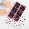 imageBEADSLAND Hotfix Rhinestones 4000 PCS AB Rhinestones for Clothes Crafts Mixed 6 Sizes with Wax Pencil and Tweezers Kit SS6SS30 Crystal ABFuchsia