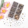 imageBEADSLAND Hotfix Rhinestones 4000 PCS AB Rhinestones for Clothes Crafts Mixed 6 Sizes with Wax Pencil and Tweezers Kit SS6SS30 Crystal ABGolden Shadow