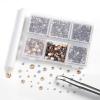 imageBEADSLAND Hotfix Rhinestones 4000 PCS AB Rhinestones for Clothes Crafts Mixed 6 Sizes with Wax Pencil and Tweezers Kit SS6SS30 Crystal ABGolden Shadow
