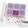 imageBEADSLAND Hotfix Rhinestones 4000 PCS AB Rhinestones for Clothes Crafts Mixed 6 Sizes with Wax Pencil and Tweezers Kit SS6SS30 Crystal ABHyacinth AB