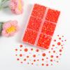 imageBEADSLAND Hotfix Rhinestones 4000 PCS AB Rhinestones for Clothes Crafts Mixed 6 Sizes with Wax Pencil and Tweezers Kit SS6SS30 Crystal ABNeon Orange
