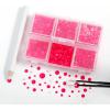imageBEADSLAND Hotfix Rhinestones 4000 PCS AB Rhinestones for Clothes Crafts Mixed 6 Sizes with Wax Pencil and Tweezers Kit SS6SS30 Crystal ABNeon Rose