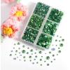 imageBEADSLAND Hotfix Rhinestones 4000 PCS AB Rhinestones for Clothes Crafts Mixed 6 Sizes with Wax Pencil and Tweezers Kit SS6SS30 Crystal ABPeridot