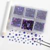 imageBEADSLAND Hotfix Rhinestones 4000 PCS AB Rhinestones for Clothes Crafts Mixed 6 Sizes with Wax Pencil and Tweezers Kit SS6SS30 Crystal ABPurple Velvet
