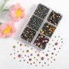 imageBEADSLAND Hotfix Rhinestones 4000 PCS AB Rhinestones for Clothes Crafts Mixed 6 Sizes with Wax Pencil and Tweezers Kit SS6SS30 Crystal ABRainbow