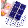 imageBEADSLAND Hotfix Rhinestones 4000 PCS AB Rhinestones for Clothes Crafts Mixed 6 Sizes with Wax Pencil and Tweezers Kit SS6SS30 Crystal ABSapphire
