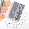 imageBEADSLAND Hotfix Rhinestones 4000 PCS AB Rhinestones for Clothes Crafts Mixed 6 Sizes with Wax Pencil and Tweezers Kit SS6SS30 Crystal ABSilver Hematite