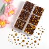 imageBEADSLAND Hotfix Rhinestones 4000 PCS AB Rhinestones for Clothes Crafts Mixed 6 Sizes with Wax Pencil and Tweezers Kit SS6SS30 Crystal ABTopaz