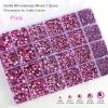 imageHotfix Rhinestones Multi Sizes Kit 14400 pcs Heat Fix Rhinestone for Bedazzling Clothes Crafts Mixed 5 Sizes with Wax Pencil Tweezers and Spoon SS6SS30 Clear AB and CrystalDark Pink