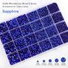 imageHotfix Rhinestones Multi Sizes Kit 14400 pcs Heat Fix Rhinestone for Bedazzling Clothes Crafts Mixed 5 Sizes with Wax Pencil Tweezers and Spoon SS6SS30 Clear AB and CrystalSapphire