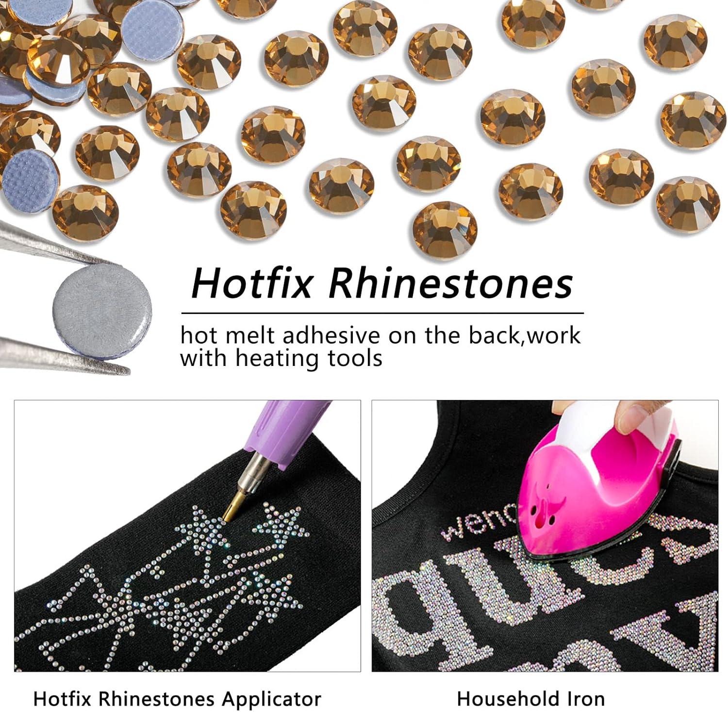 imageBeadsland Hotfix Rhinestones 2880pcs Flatback Crystal Rhinestones for Crafts Clothes DIY Decorations Champagne SS8 2325mmLt Colorado Topaz