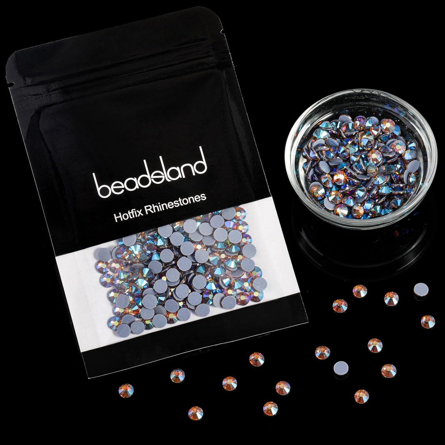 imageBeadsland Hotfix Rhinestones 2880pcs Flatback Crystal Rhinestones for Crafts Clothes DIY Decorations Champagne SS8 2325mmLt Colorado Topaz Ab