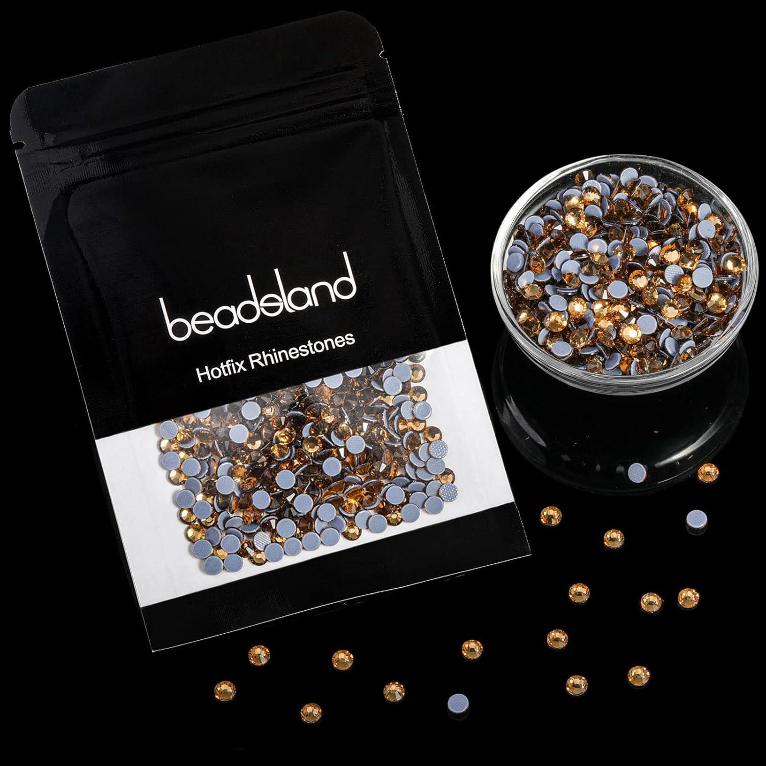 imageBeadsland Hotfix Rhinestones 2880pcs Flatback Crystal Rhinestones for Crafts Clothes DIY DecorationsSiam SS10 2729mmLt Colorado Topaz