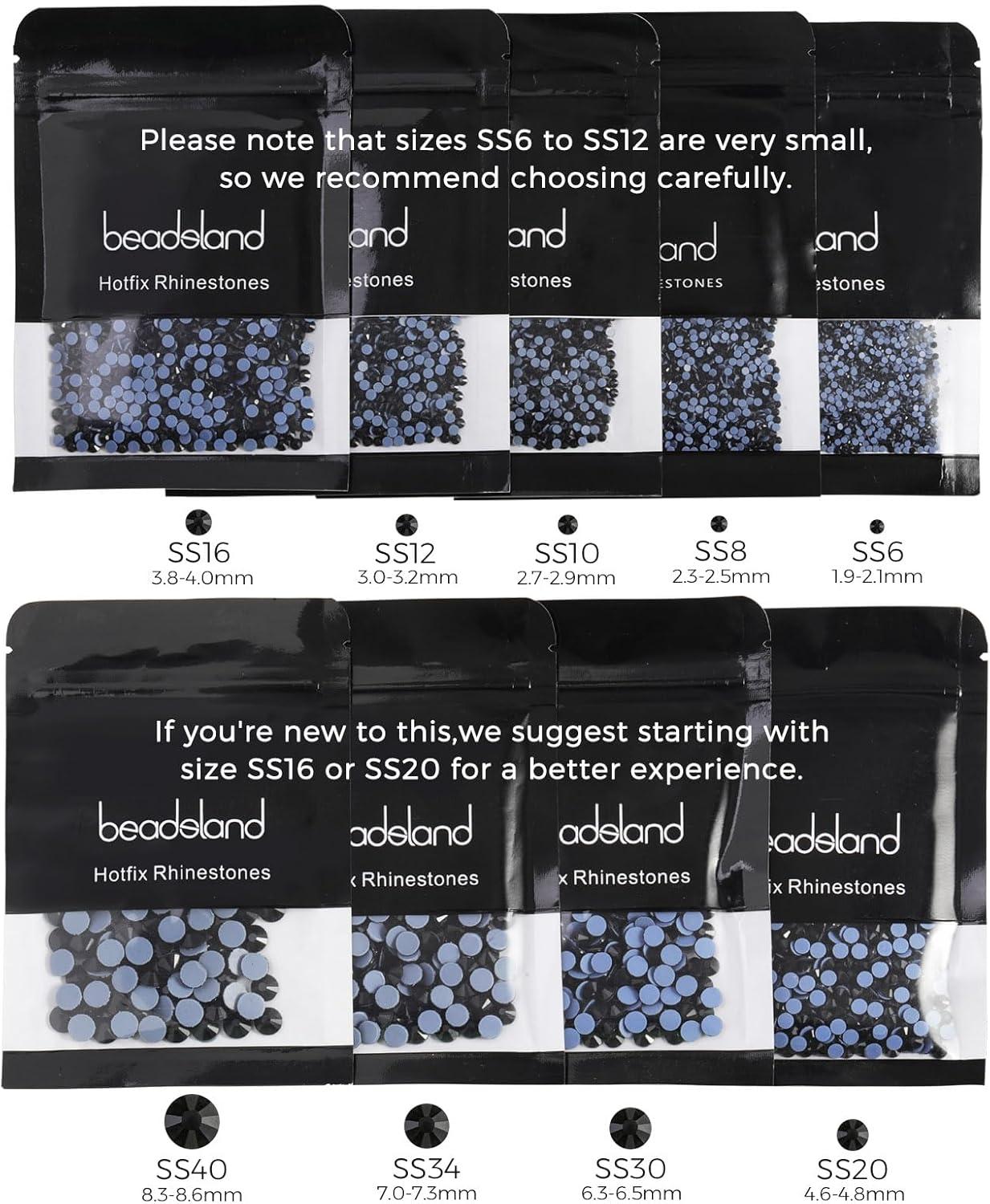 imageBeadsland Hotfix Rhinestones 2880pcs Flatback Crystal Rhinestones for Crafts Clothes DIY DecorationsSiam SS10 2729mmLt Colorado Topaz