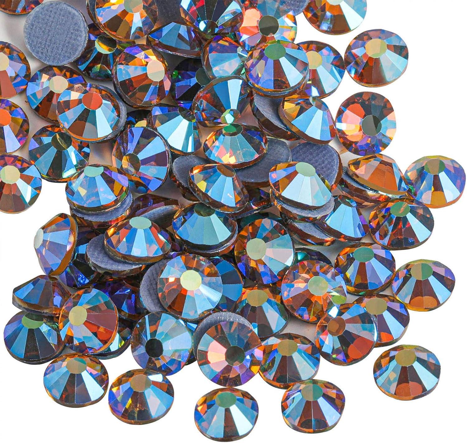 imageBeadsland Hotfix Rhinestones 2880pcs Flatback Crystal Rhinestones for Crafts Clothes DIY DecorationsSiam SS10 2729mmLt Colorado Topaz Ab