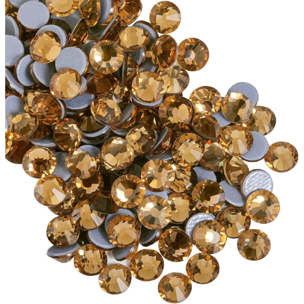 imageBeadsland Hotfix Rhinestones 2880pcs Flatback Crystal Rhinestones for Crafts Clothes DIY Decorations Champagne SS8 2325mmLt Colorado Topaz