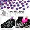imageBeadsland Hotfix Rhinestones 2880pcs Flatback Crystal Rhinestones for Crafts Clothes DIY Decorations Champagne SS8 2325mmPurple Velvet