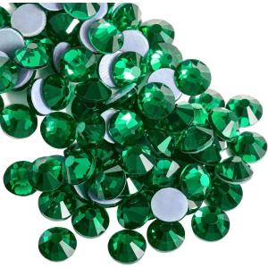 imageBeadsland Hotfix Rhinestones 2880pcs Flatback Crystal Rhinestones for Crafts Clothes DIY Decorations Champagne SS8 2325mmEmerald