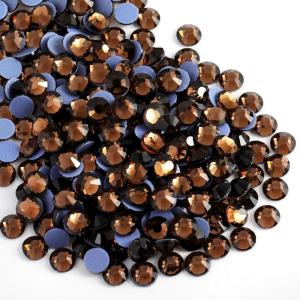 imageBeadsland Hotfix Rhinestones 2880pcs Flatback Crystal Rhinestones for Crafts Clothes DIY Decorations Champagne SS8 2325mmSmoked Topaz