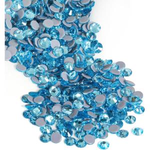 imageBeadsland Hotfix Rhinestones 2880pcs Flatback Crystal Rhinestones for Crafts Clothes DIY DecorationsSiam SS10 2729mmAquamarine