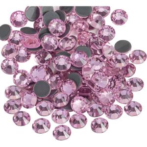 imageBeadsland Hotfix Rhinestones 2880pcs Flatback Crystal Rhinestones for Crafts Clothes DIY DecorationsSiam SS10 2729mmLight Pink