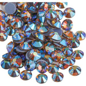 imageBeadsland Hotfix Rhinestones 2880pcs Flatback Crystal Rhinestones for Crafts Clothes DIY DecorationsSiam SS10 2729mmLt Colorado Topaz Ab