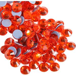 imageBeadsland Hotfix Rhinestones 2880pcs Flatback Crystal Rhinestones for Crafts Clothes DIY DecorationsSiam SS10 2729mmOrange